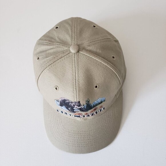 Vintage Otto Reno Nevada Bear Salmon Fish Adjustable Strap Back Trucker Dad Cap - Picture 7 of 11